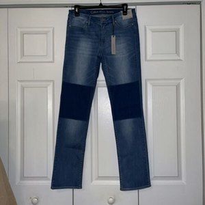 Women’s Calvin Klein Jeans Denim 2 tone Medium Wash Straight Fit Sz 26 W28/L32